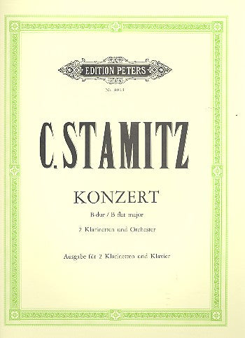Stamitz C., Konzert B-Dur - 2 Klar. & Klav.