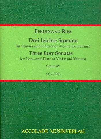 Ries, Ferdinand 3 leichte Sonaten op.86 : für