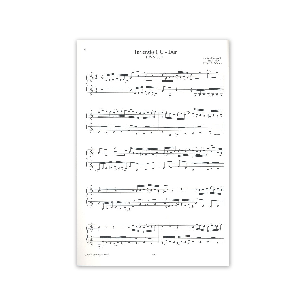Bach, Sämtliche zweistimmige Inventionen