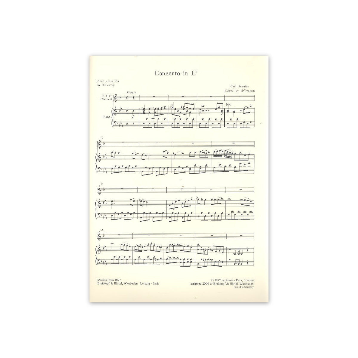 Stamitz C., Concerto in Es