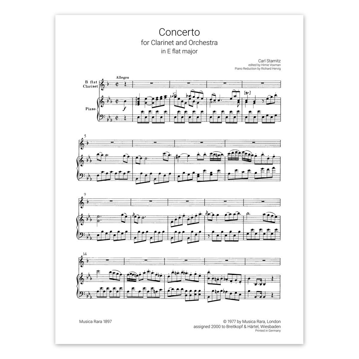 Stamitz C., Concerto in Es