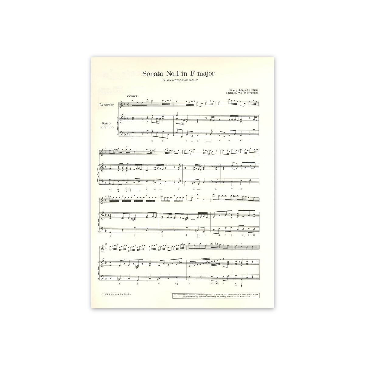 Telemann, Sonata F-Dur Nr.1