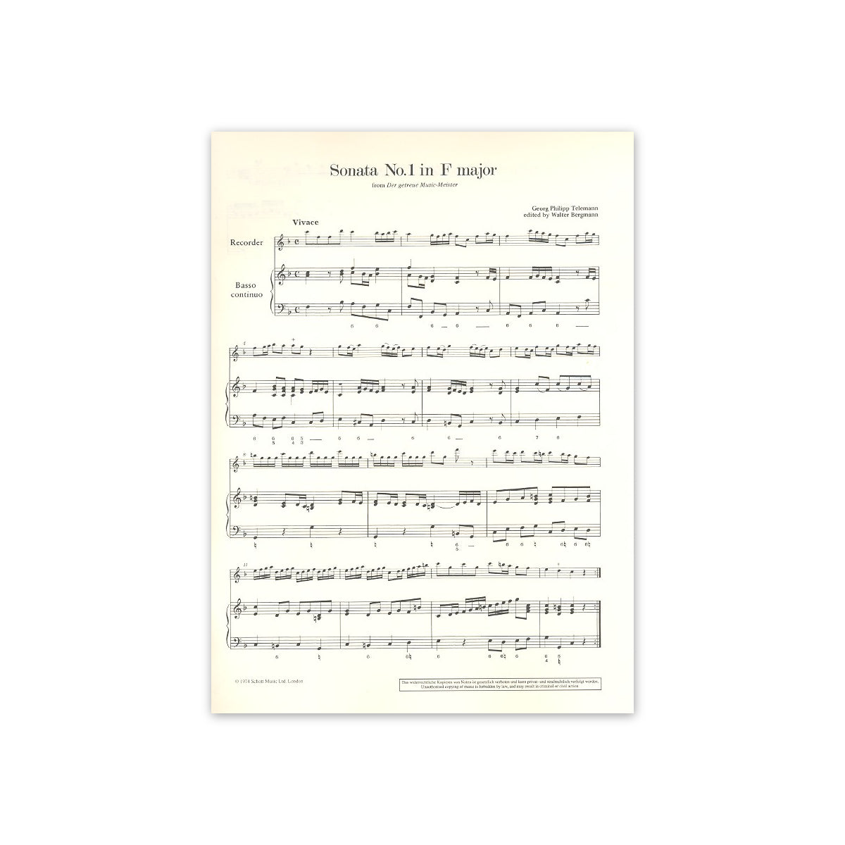 Telemann, Sonata F-Dur Nr.1
