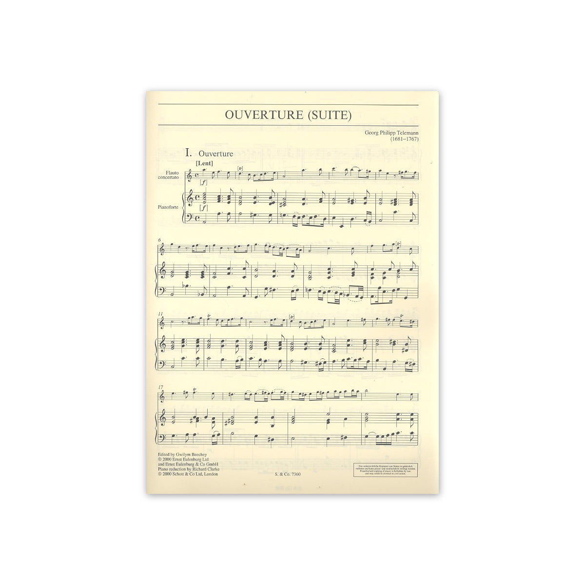 Telemann, Ouverture (Suite) a-Moll