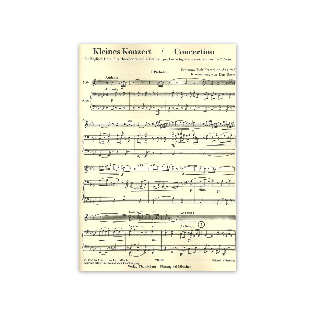 Wolf-Ferrari, Kleines Konzert op.34