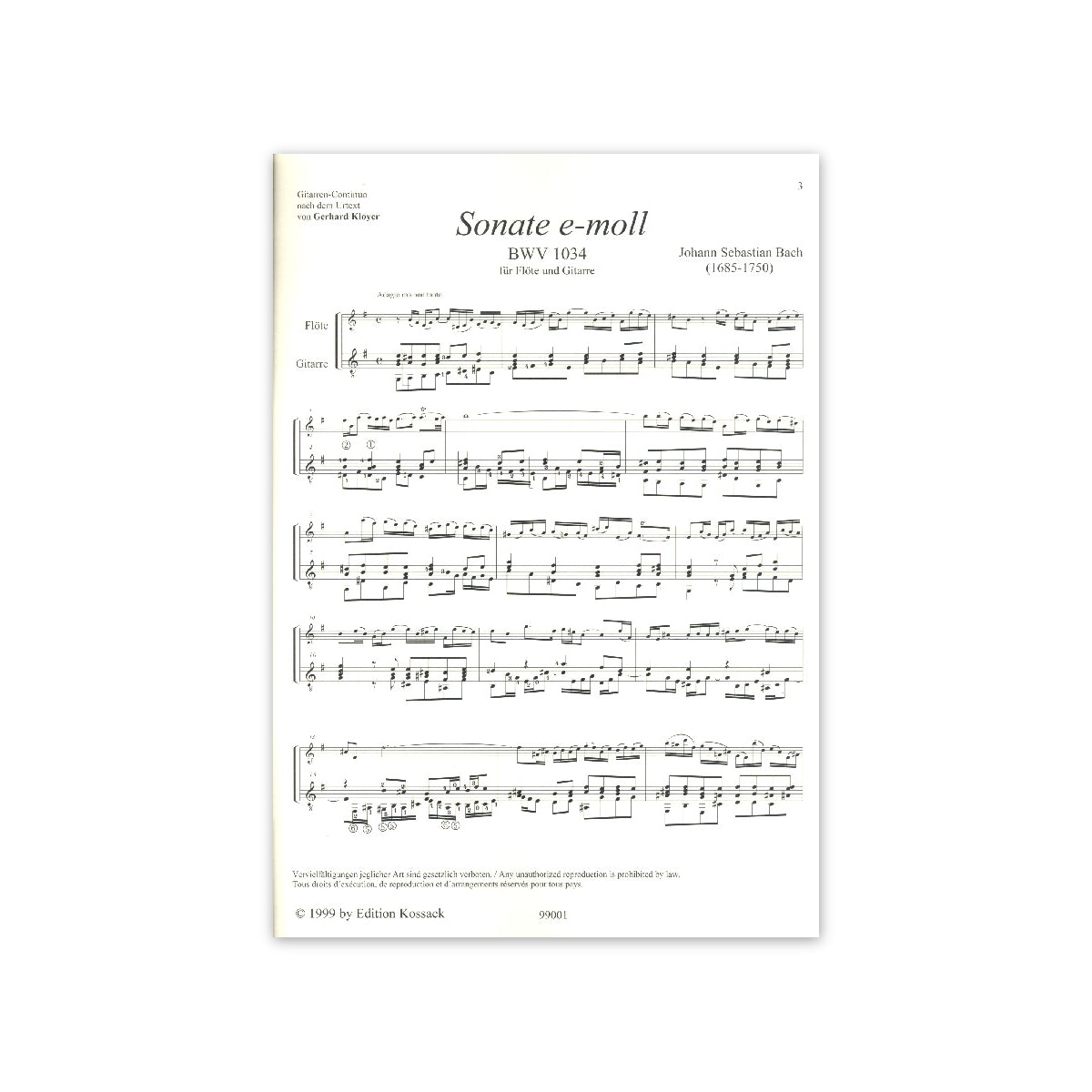 Bach, Sonate e-MOLL BWV 1034-11107