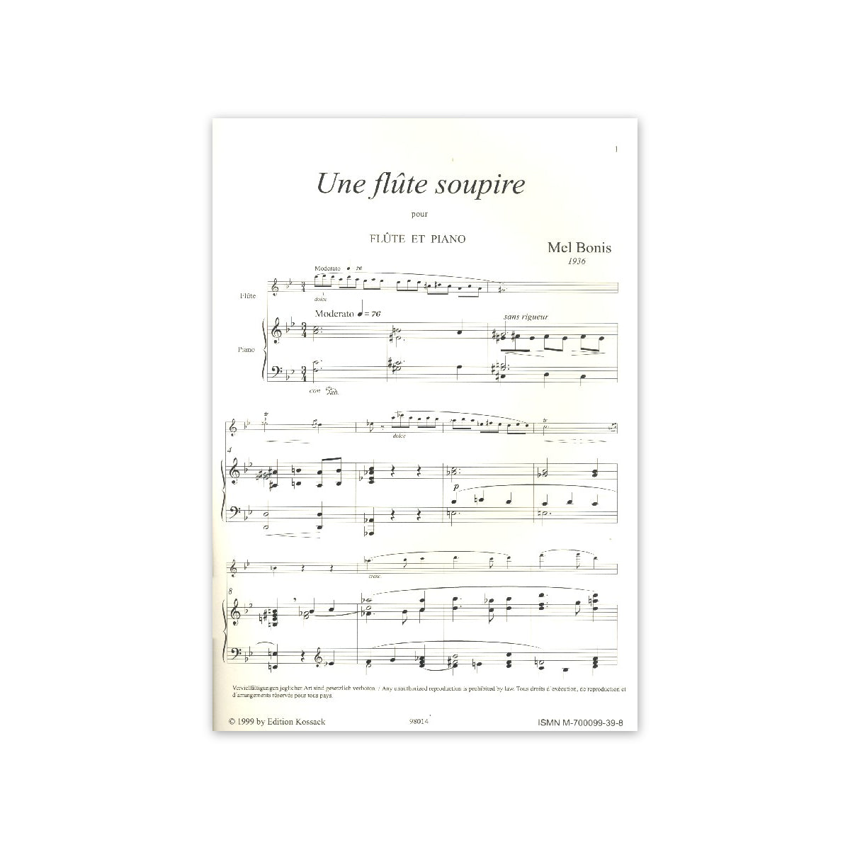 Bonis, Une flute soupire