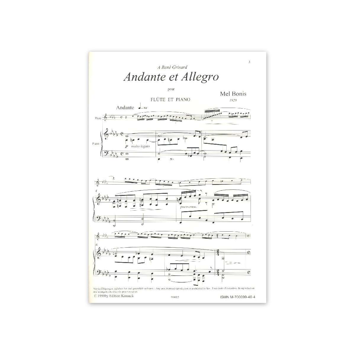 Bonis, Andante et Allegro