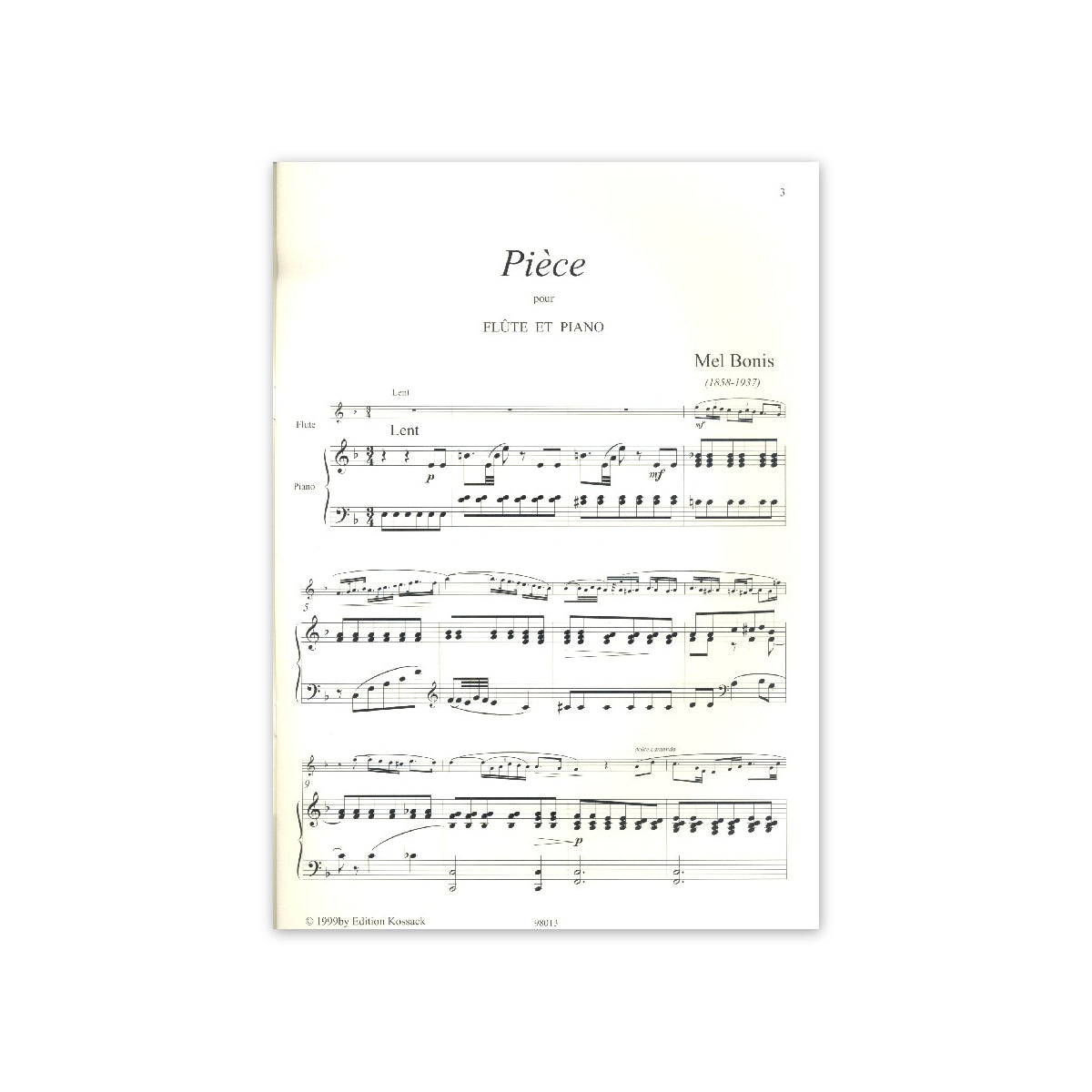 Bonis, Pièce