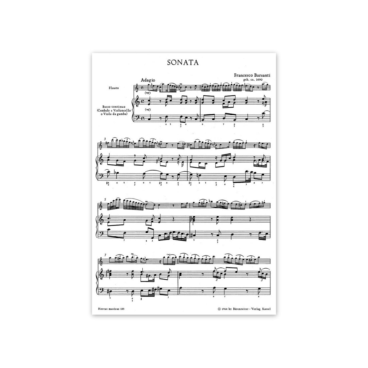 Barsanti, Sonate C-Dur op.1/2