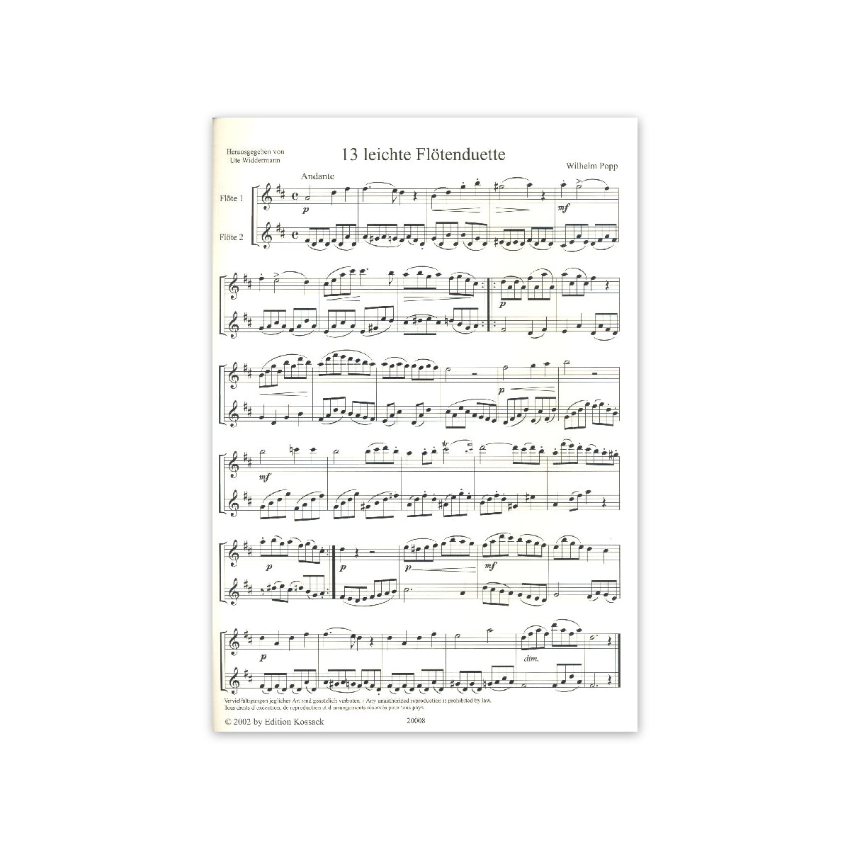Popp, 13 leichte Duette