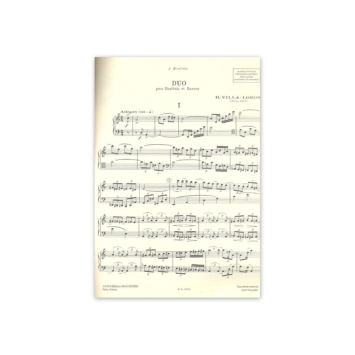Villa-Lobos, Duett - Oboe & Fagott