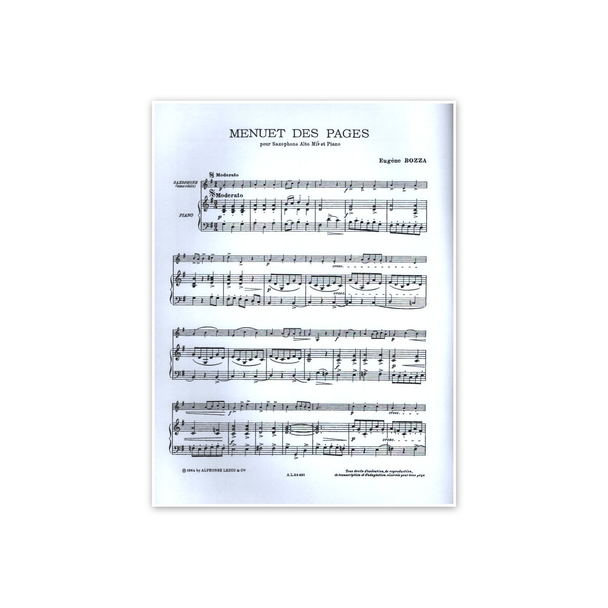 Bozza, Menuet des Pages