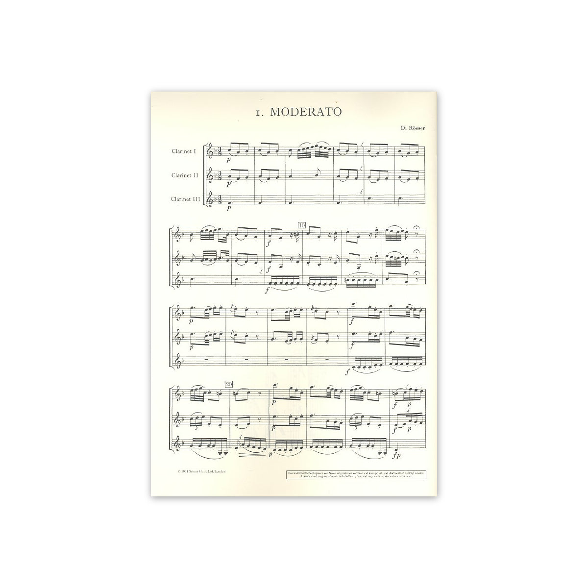 Weston, 8 clarinet trios