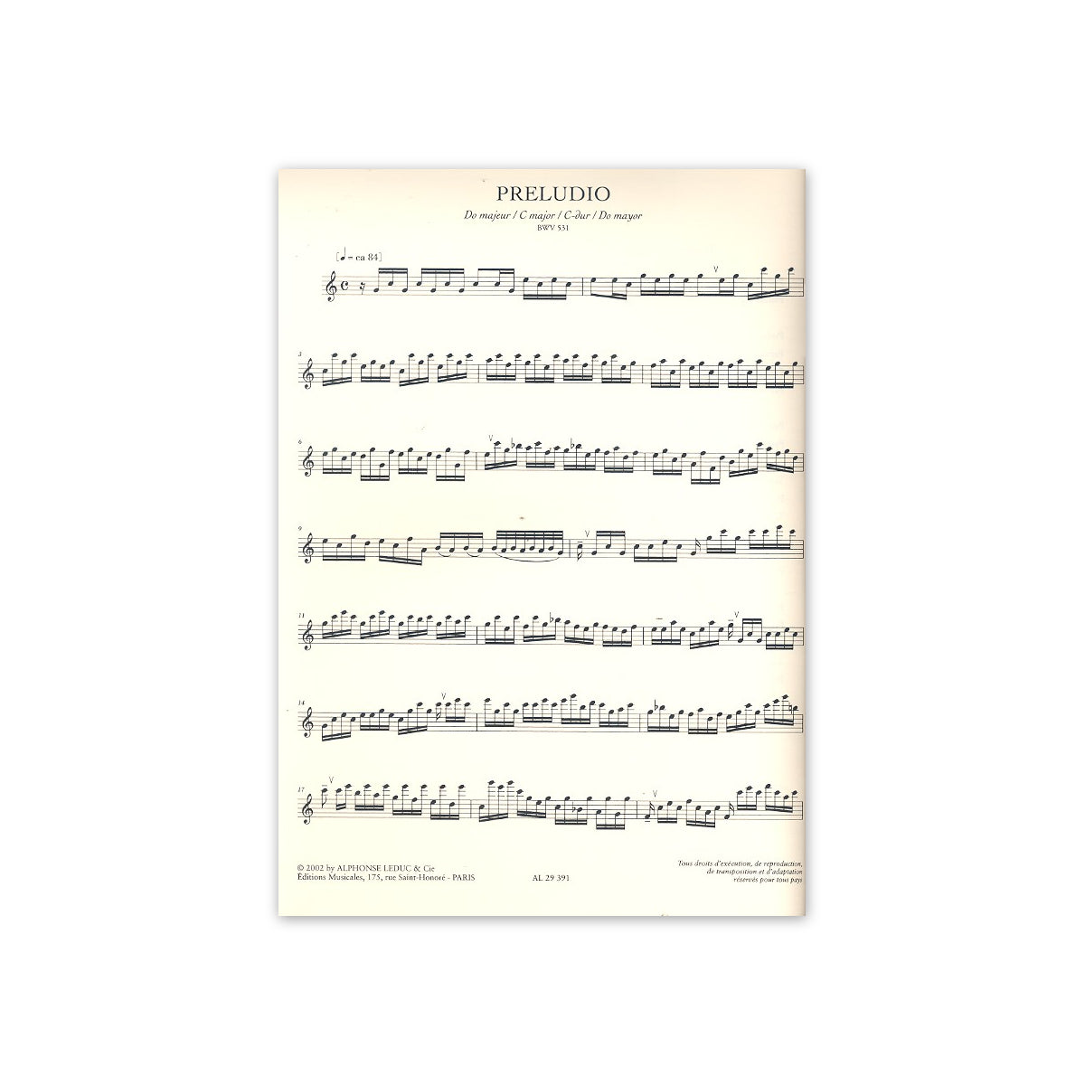 Bach-Exercitium pour flûte a bec alto
