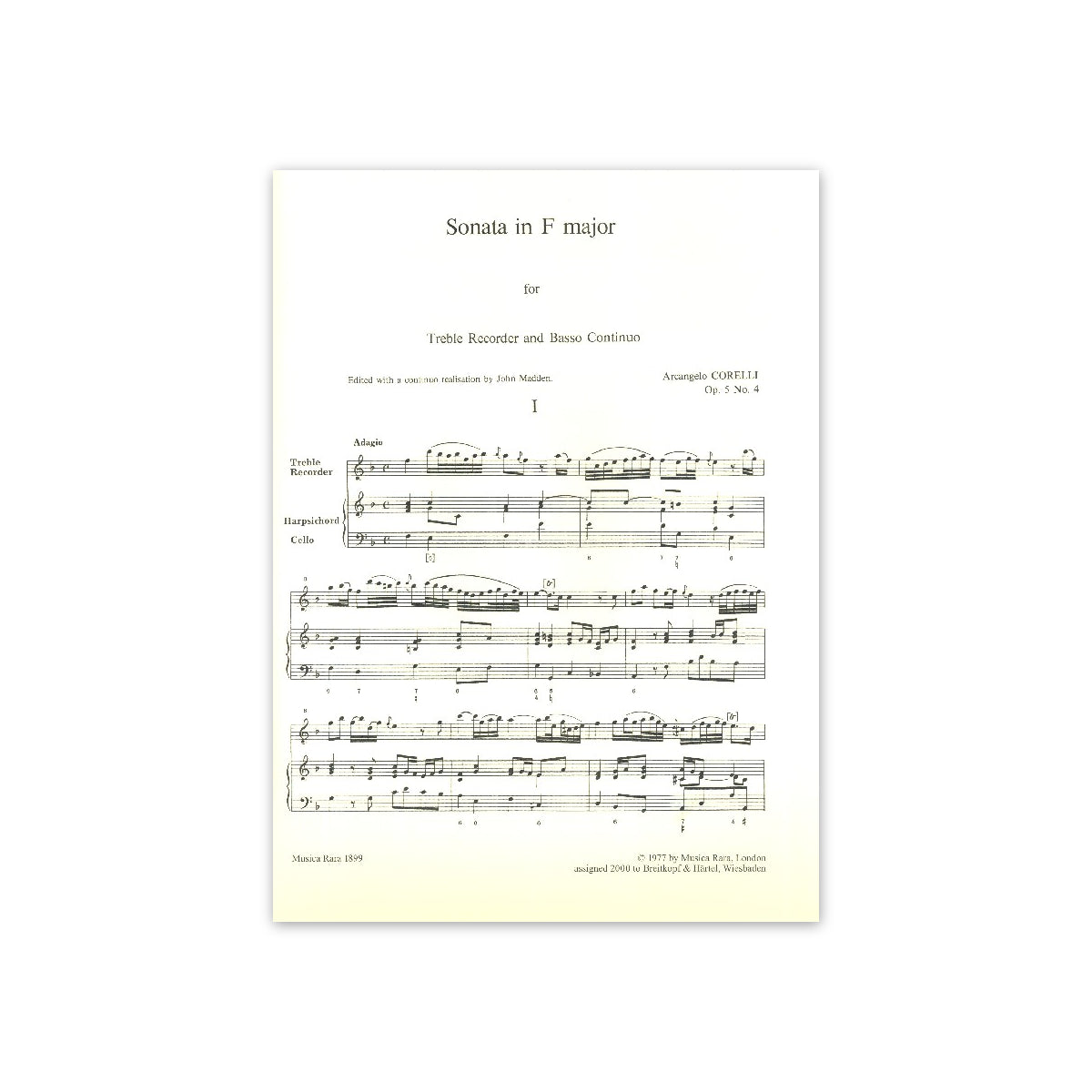 Corelli, Sonata F major opus 5, No.4