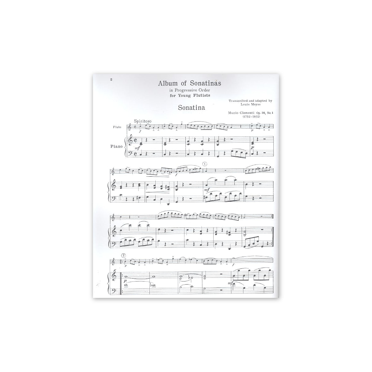 Album of sonatinas for young flutists