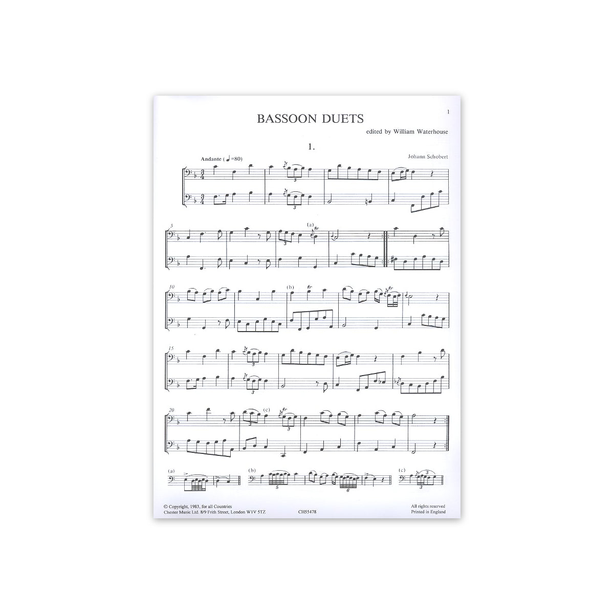 Bassoon duets Vol.1