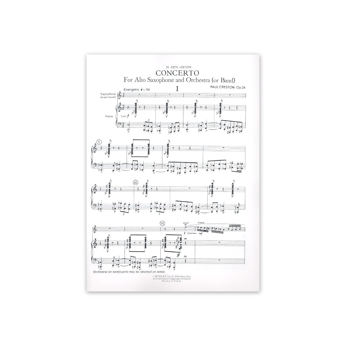 Creston, Concerto