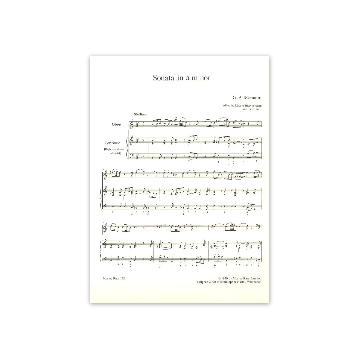 Telemann, Sonate a-moll TWV41:A3