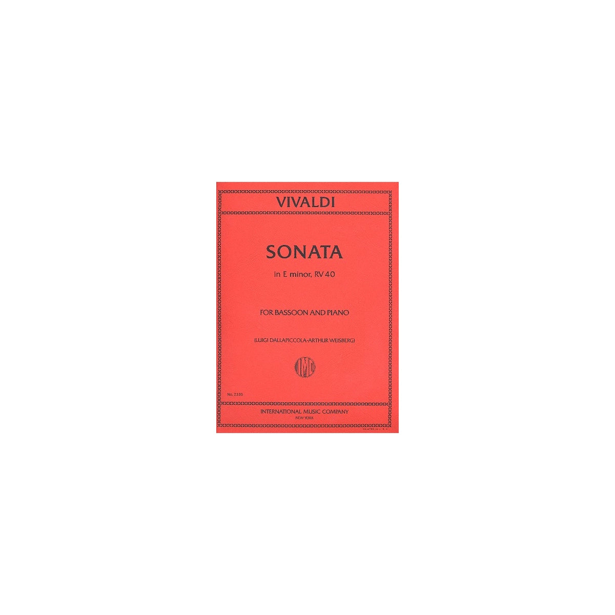 Vivaldi, Sonate 5 e-moll RV 40