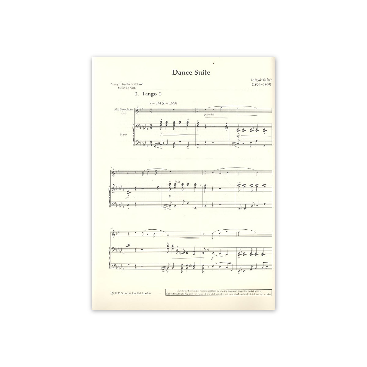 Seiber, Dance Suite