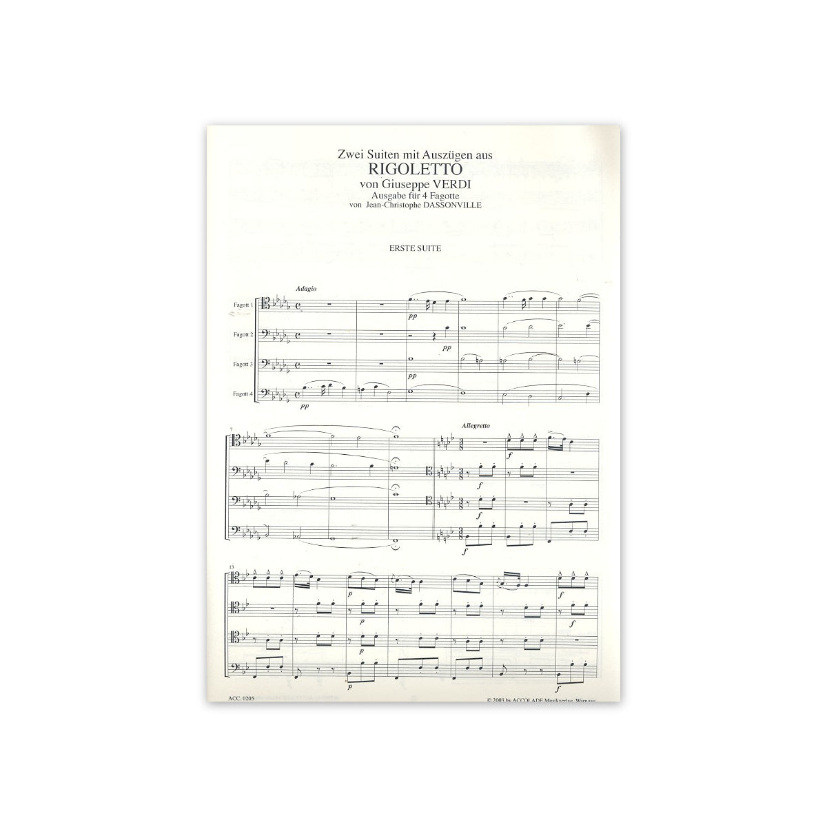Verdi, Auszüge aus "Rigoletto"