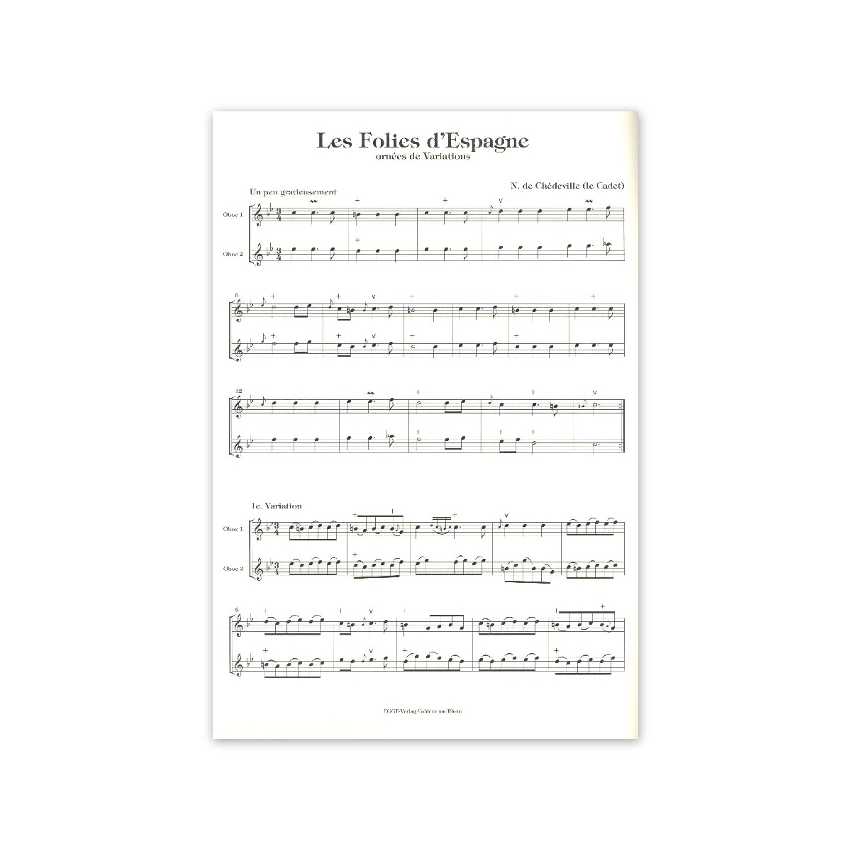 Chedeville, Les Folies d'Espagne