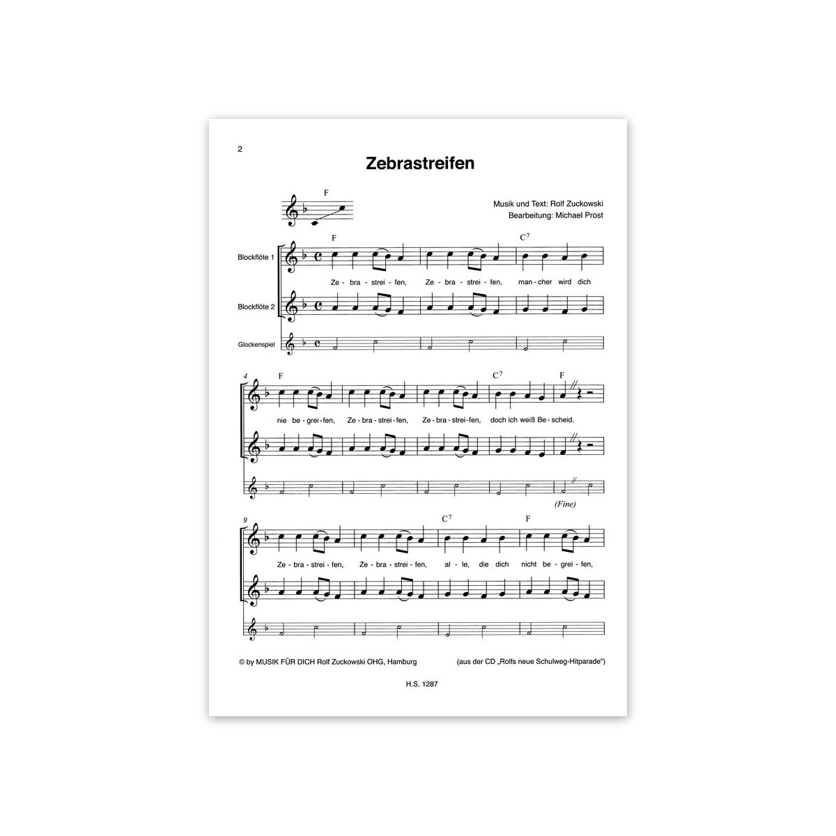 Zuckowski, Rolfs Flötenbüchlein 1