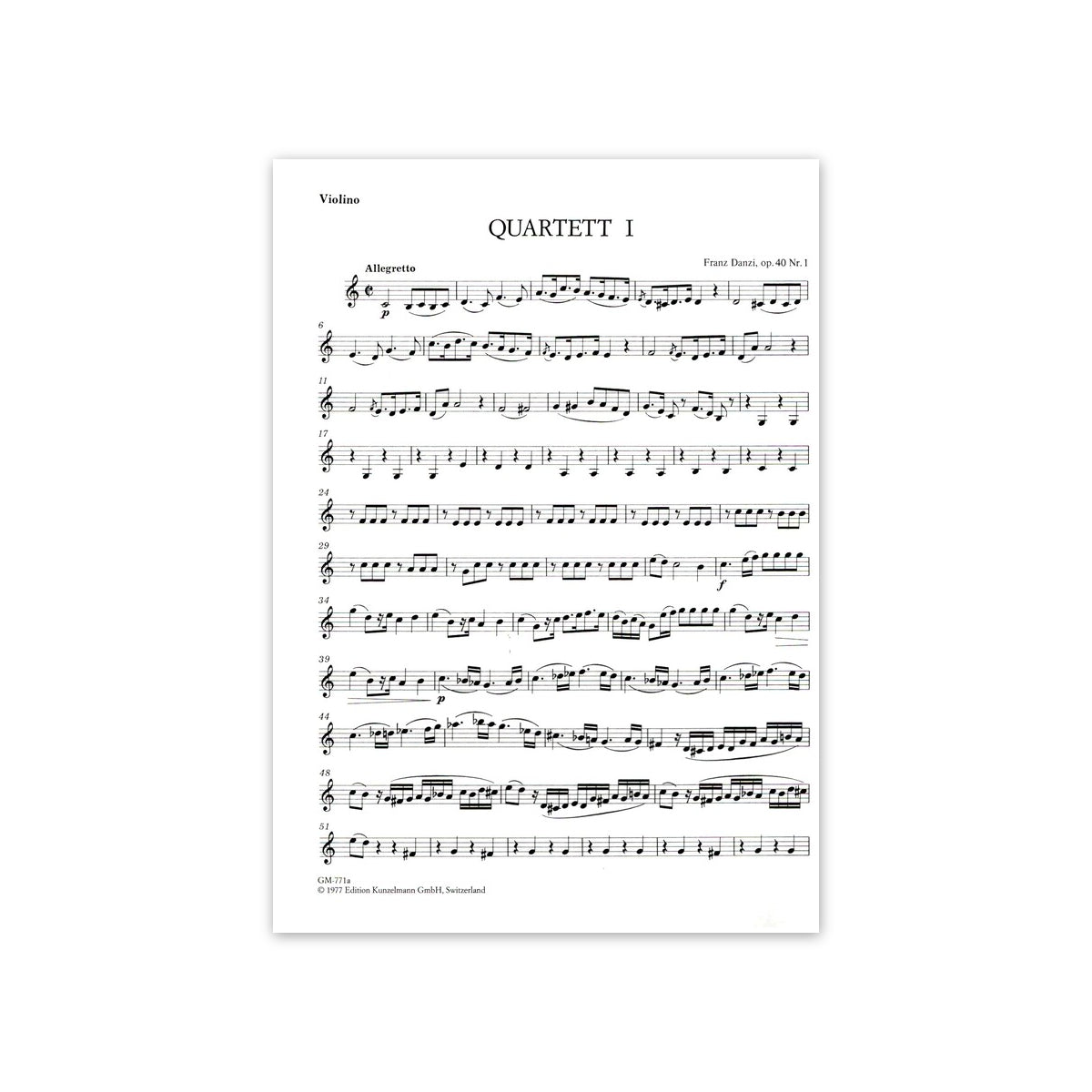 Danzi, Quartett op.40/1-3