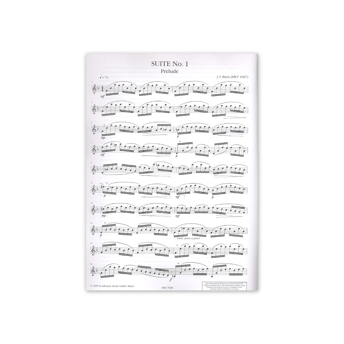 Bach, 6 Suiten für sax bearb.