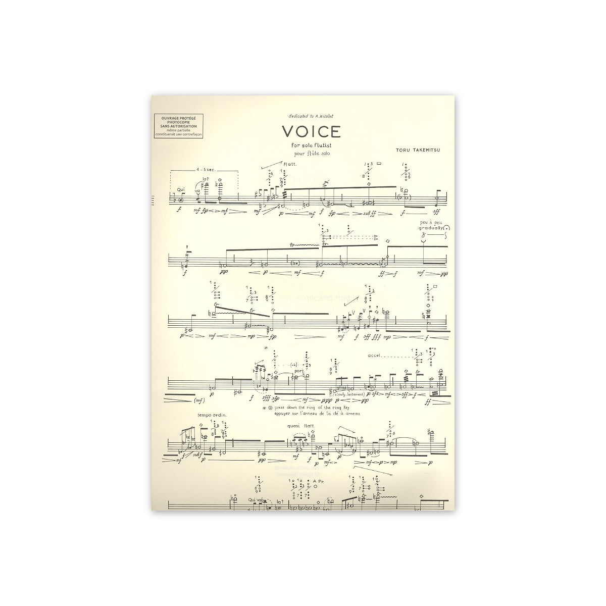 Takemitsu, Voice