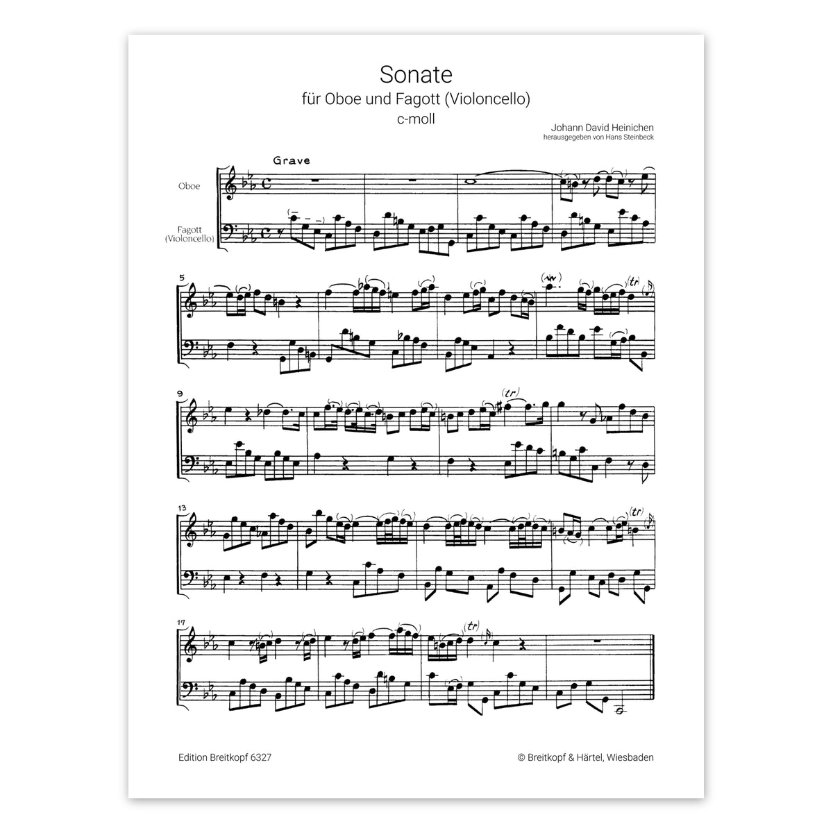 Heinichen, Sonate f.Oboe & Fagott