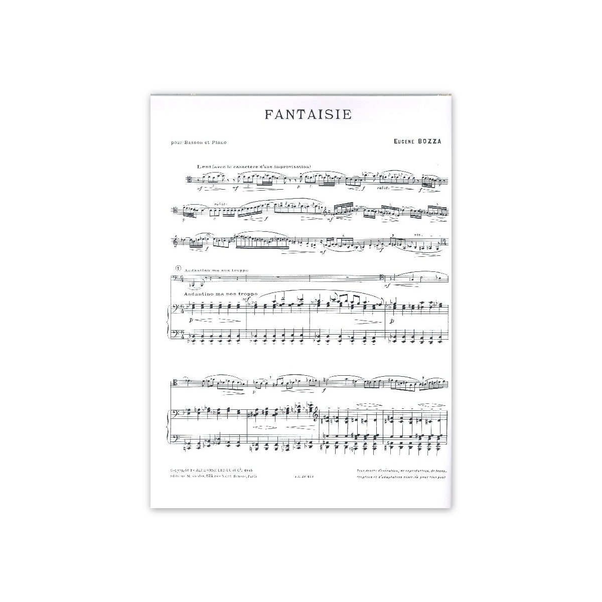 Bozza, Fantaisie