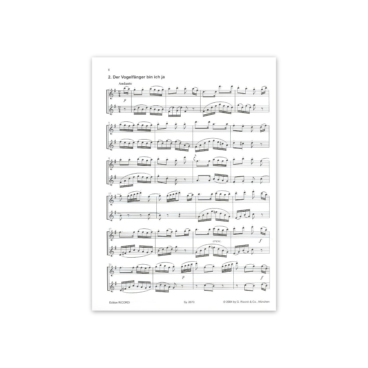 Mozart, Die Zauberflöte (Bearb.: Romberg)