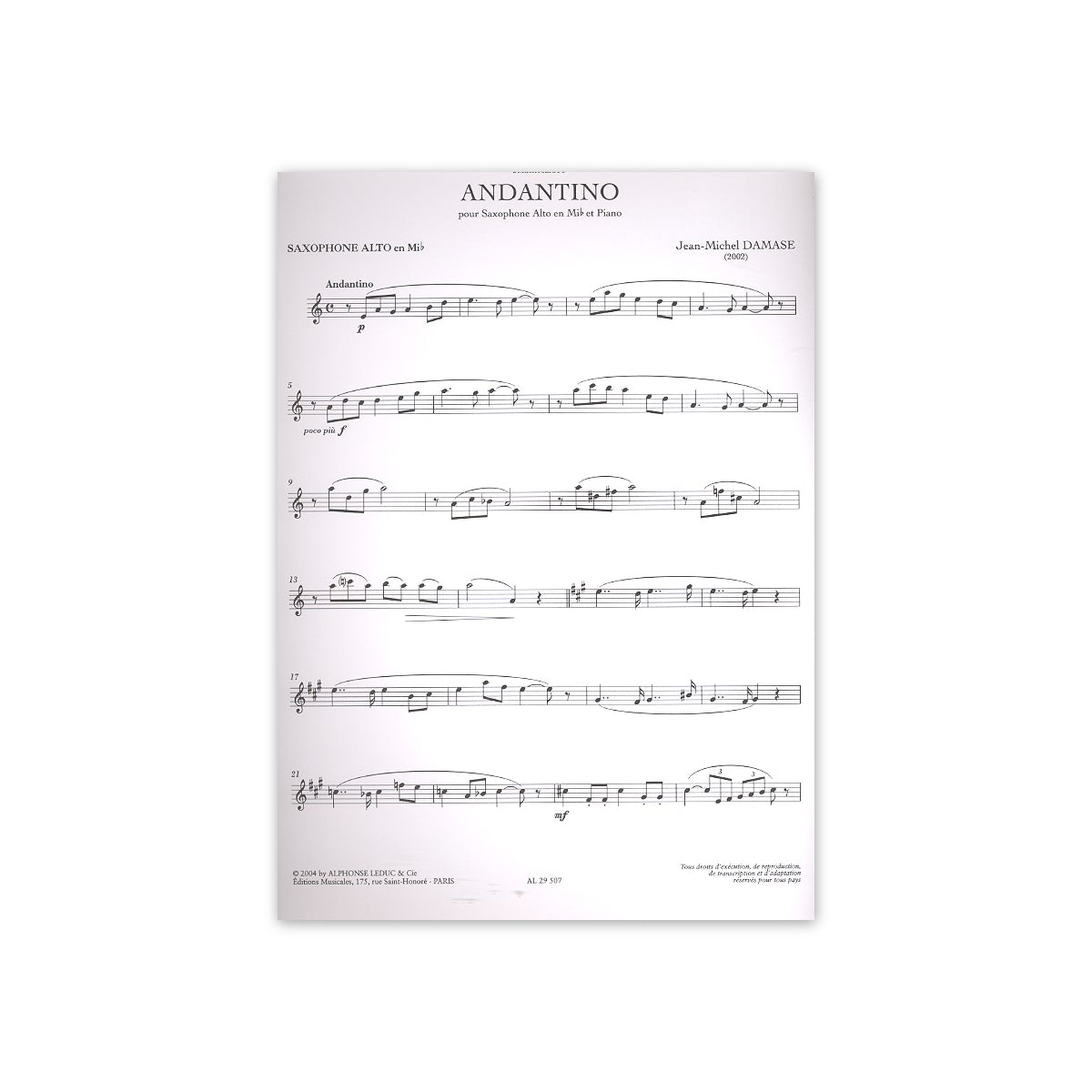 Damase, Andantino
