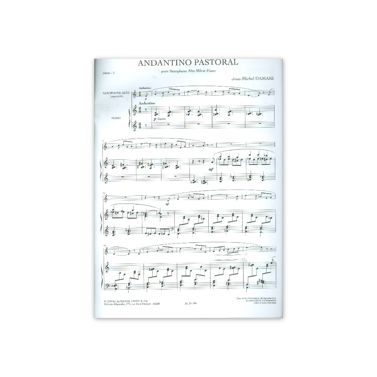 Damase, Andantino pastoral