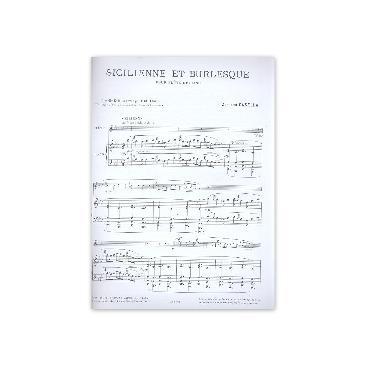 Casella, Sicilienne et Burlesque