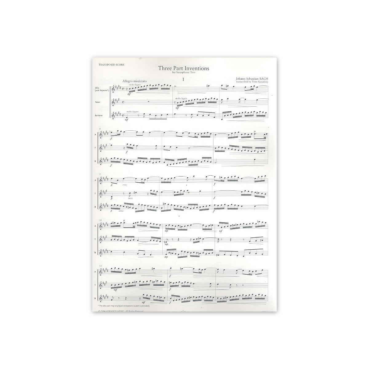 Bach, 15 Dreistimmige Inventionen