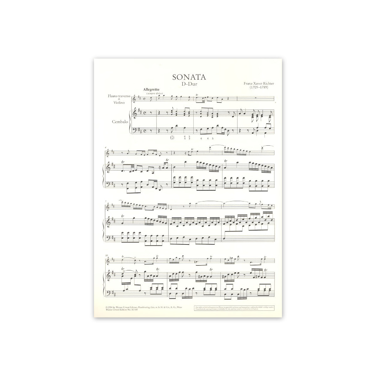 Richter F.X., Sonaten