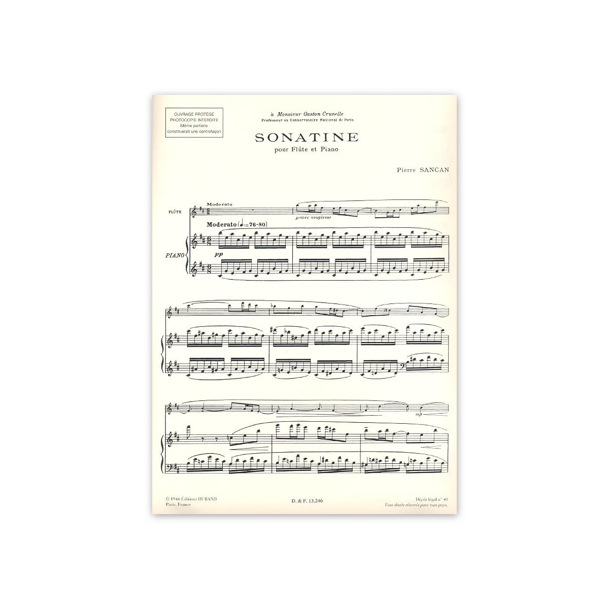 Sancan, Sonatine