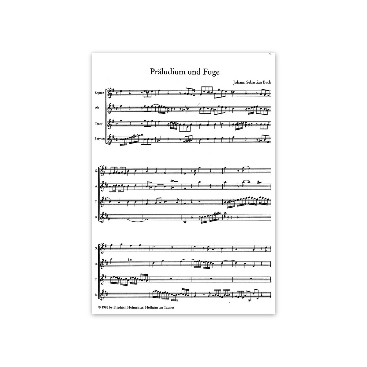 Bach, Präludium und Fuge