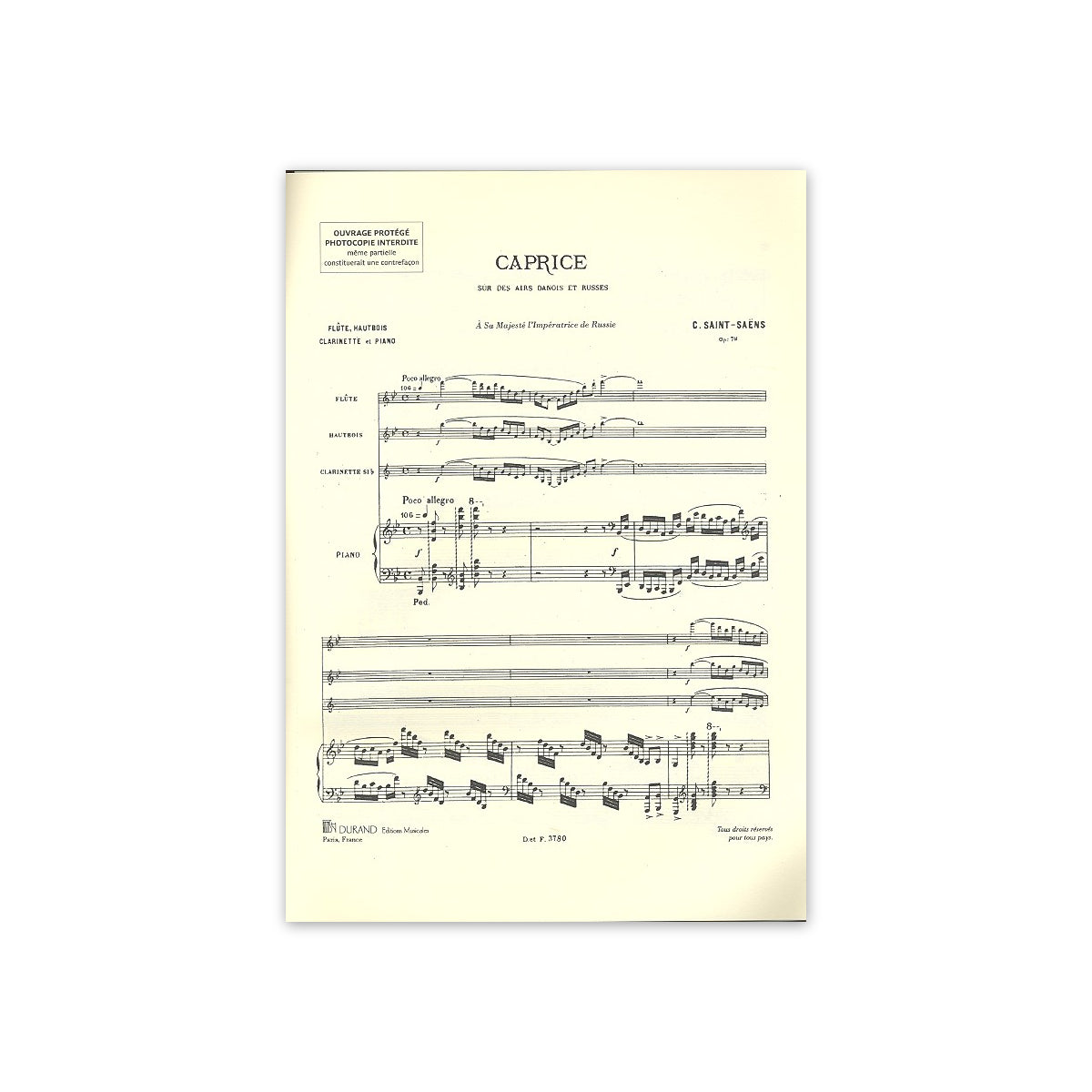 Saint-Saëns, Caprice - Fl.Ob.Klar.& Klav.