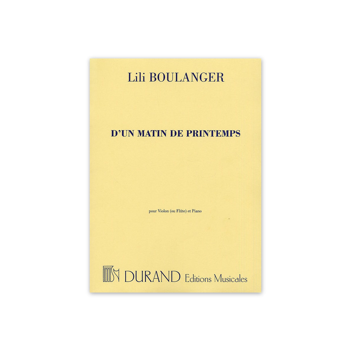 Boulanger, D'un matin de printemps