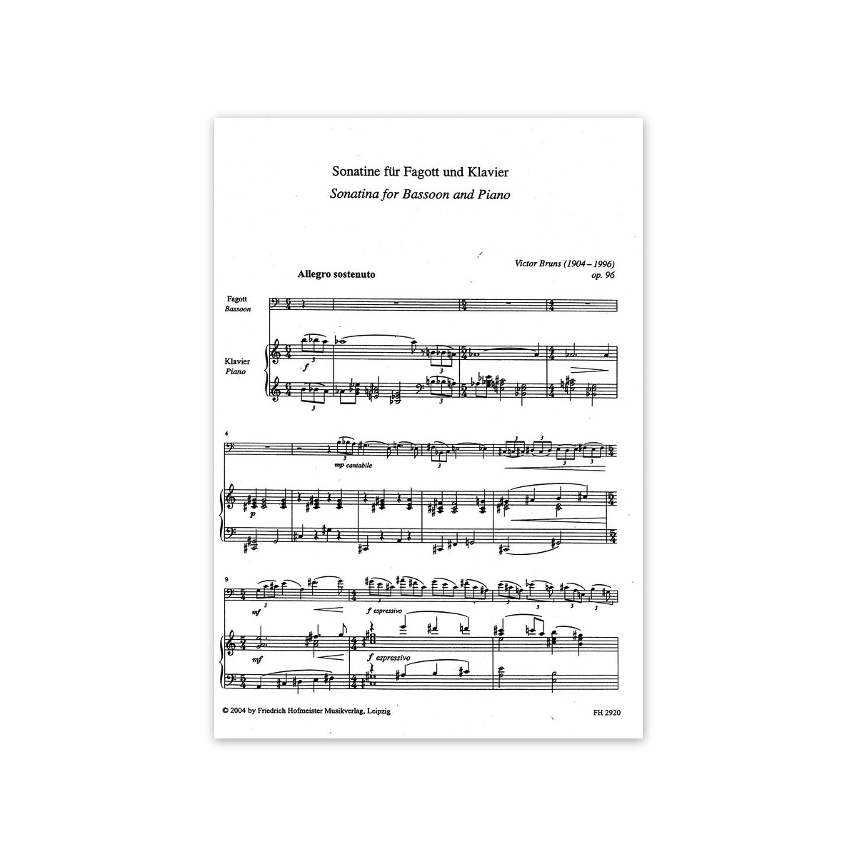 Bruns, Sonatine op.96