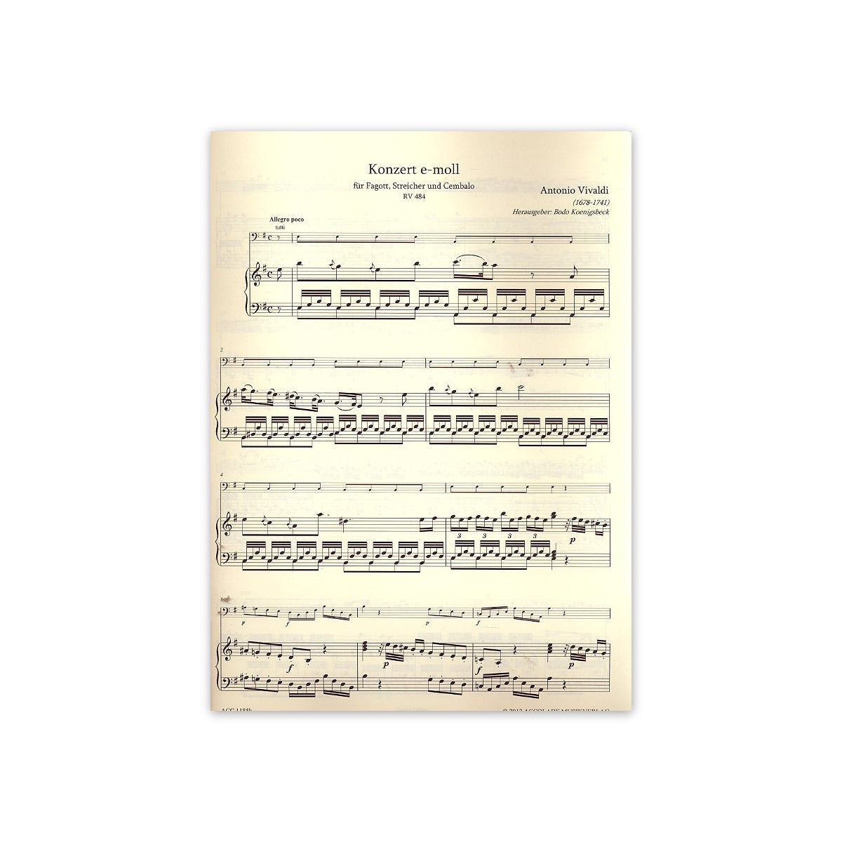 Vivaldi, Konzert e-moll RV 484