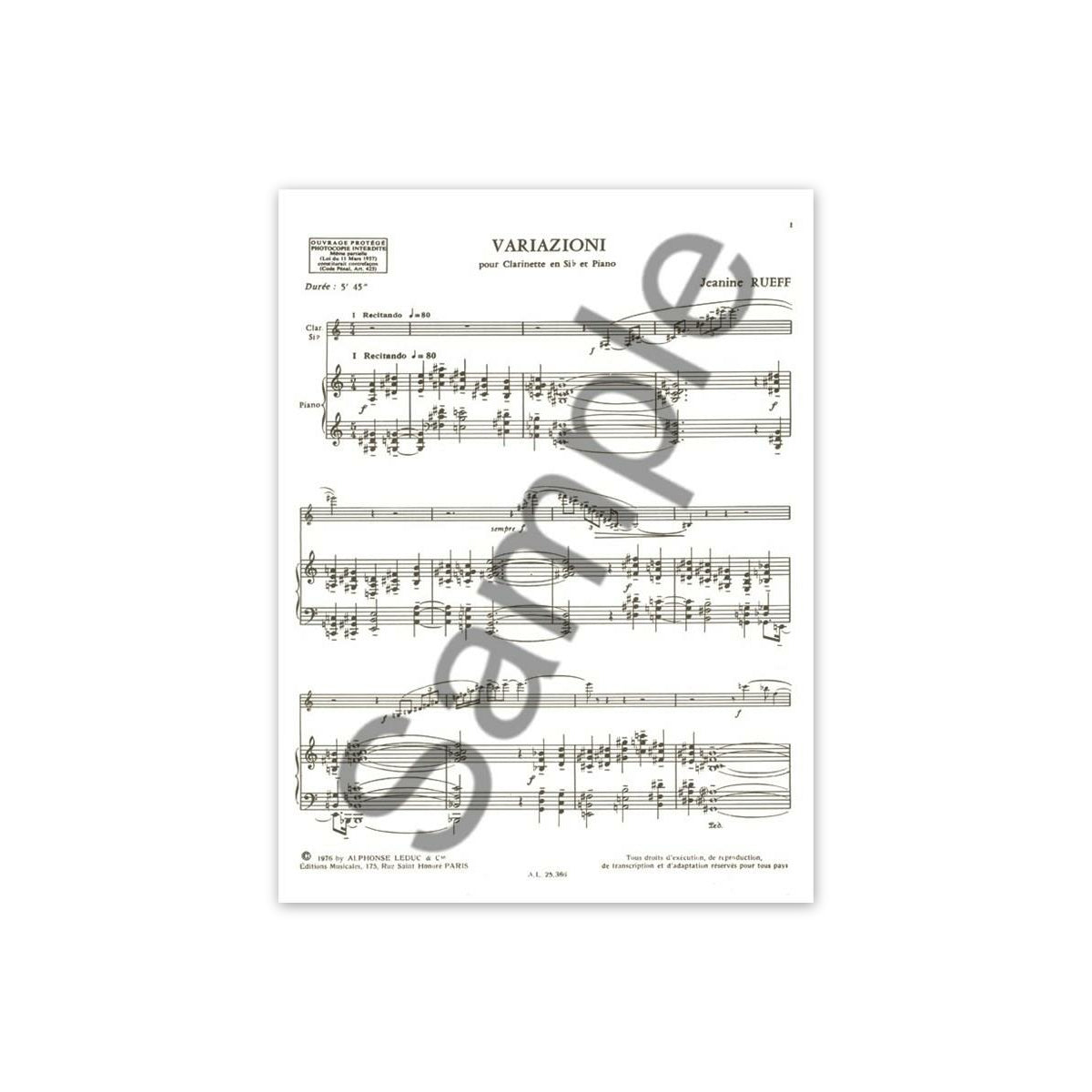 Rueff, 15 Etudes