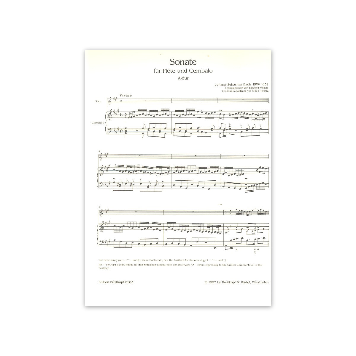 Bach, Sonate A-Dur BWV1032