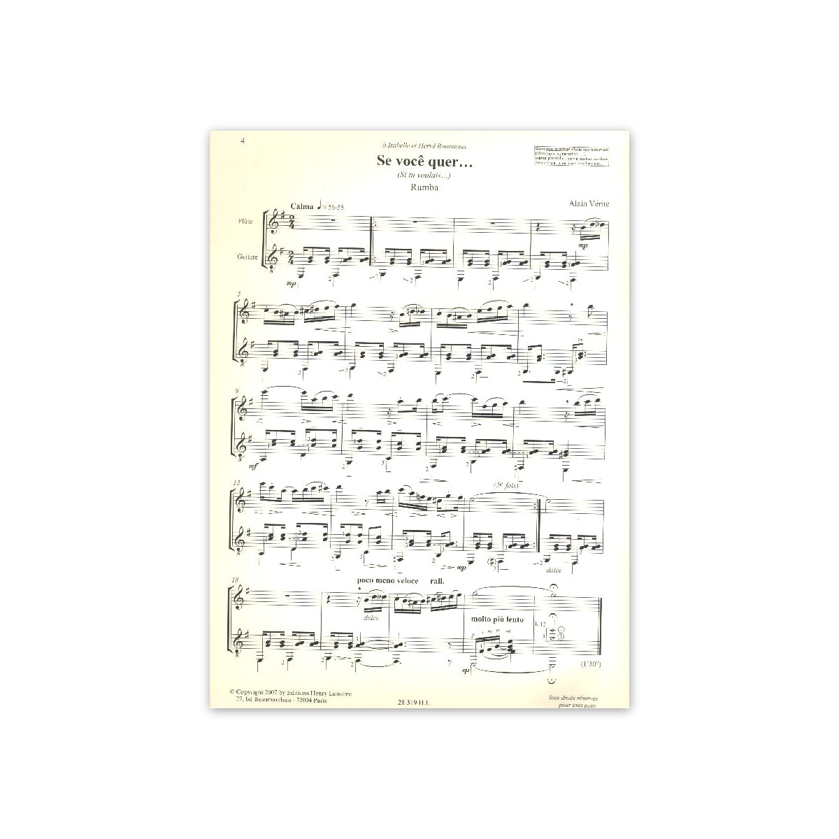 Vérité, Chorinhos et Valsinhas