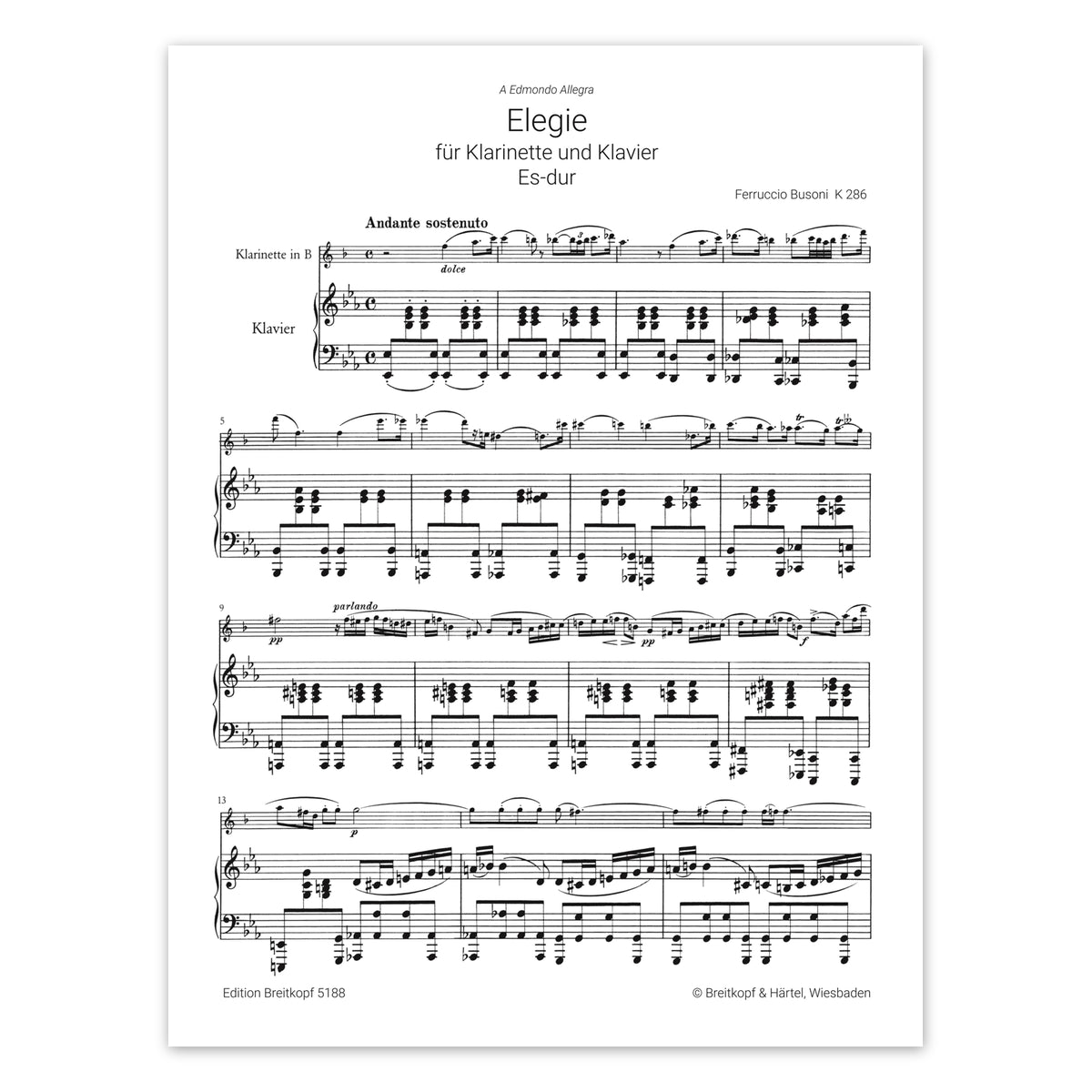 Busoni, Elegie Es-Dur